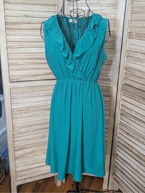 Jon & Anna NY New York Dress Size Small Sleeveless  Green With Ruffle